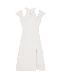 Qipao DRESS Cheongsam Collar Off Shoulder Slit Midi Dress