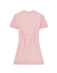 【Elecher's Design】Qipao DRESS Satin Chinese Button Puffy Sleeve Short Cheongsam