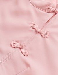 【Elecher's Design】Qipao DRESS Satin Chinese Button Puffy Sleeve Short Cheongsam