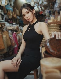 【Elecher's Design】Qipao DRESS Halter Cheongsam Maxi Dress with Slit and Bra Padded (with padding)