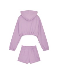 Waffle Hooded Zipped Set Wear