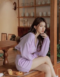 Waffle Hooded Zipped Set Wear
