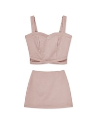 Suede Hollow Vest Set Wear