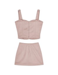Suede Hollow Vest Set Wear