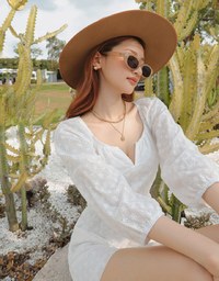 V-Neck Lace Jumpsuit