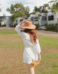 V-Neck Lace Jumpsuit