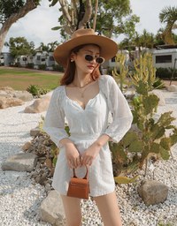 V-Neck Lace Jumpsuit