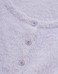 Soft Plush Button Short Sleeved Top