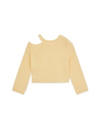 Off Shoulder Knit Long Sleeved Top
