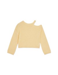 Off Shoulder Knit Long Sleeved Top