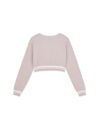 V-Neck Rolled Hem Knit Top