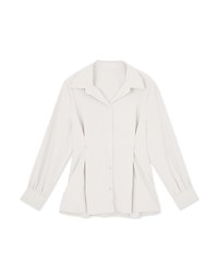 2Way Korean Style Slim Long Blouse Shirt