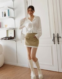 2Way Korean Style Slim Blouse Shirt