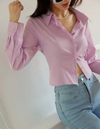 2Way Korean Style Slim Blouse Shirt