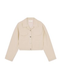 Textured Thick Crop Jacket Blazer
