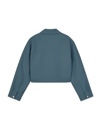 Textured Thick Crop Jacket Blazer