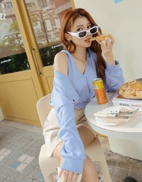Two-Piece Layered Hooded Top