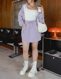 Casual Drawstring Cargo Style Skirt