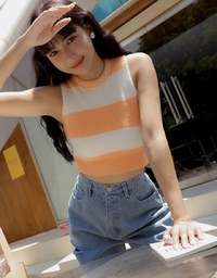 Sexy Side Cut Denim Jeans Wide Pants