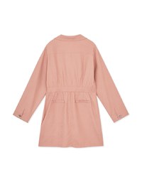 Edgy Smart Suede Buttoned Mini Dress
