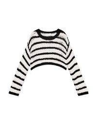 Two Tone Cropped Knit Top