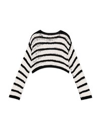 Two Tone Cropped Knit Top