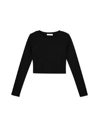 Dimensional Stitching Line Long Sleeve Top