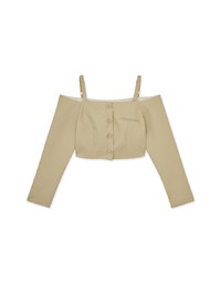 Off Shoulder Buttoned Top