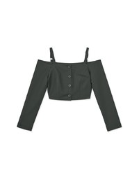 Off Shoulder Buttoned Top