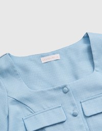 Elegant Square Neck Shirt Top