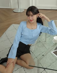 Elegant Square Neck Shirt Top