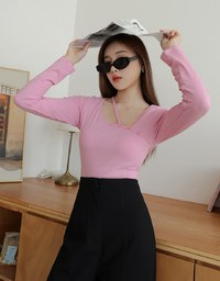 Single Line Hollow Knit Top