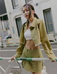 【SHIUAN'S DESIGN】Detachable Cargo Style Maxi Skirt