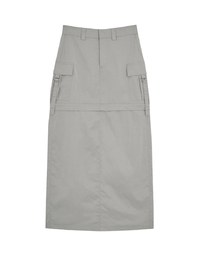 【SHIUAN'S DESIGN】Detachable Cargo Style Maxi Skirt