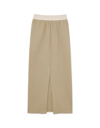 Contrast Color Comfort Maxi Skirt