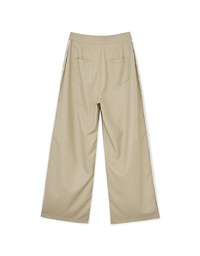 Double Line Slim Fit Suit Wide Pants