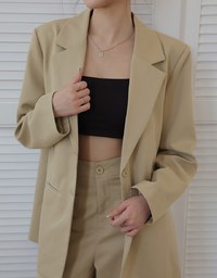 Double Line Slim Fit Suit Wide Pants