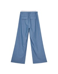 Double Layer Elasticated Pleated Wide Pants