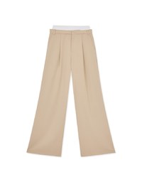 Double Layer Elasticated Pleated Wide Pants