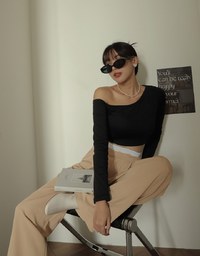 Double Layer Elasticated Pleated Wide Pants