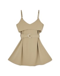 Irregular Mini Dress (With Belt)