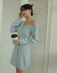 Cutie One Shoulder Asymmetric Mini Dress