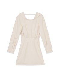 Elegant Open Collar Twisted Mini Dress