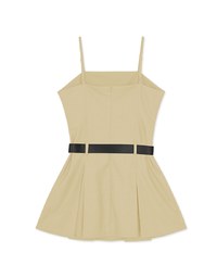 【MEIGO's Design】Thin Strap Pleated Mini Dress (With Belt)