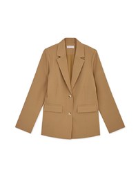Chic Lapel Double-Button Blazer (With Shoulder Pads)