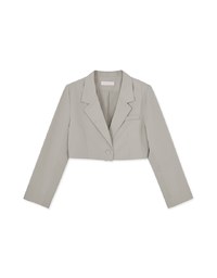 Comfy Lapel Crop Blazer (With Shoulder Pads)