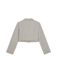 Comfy Lapel Crop Blazer (With Shoulder Pads)