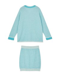 Fluffy Knit Skirt Set