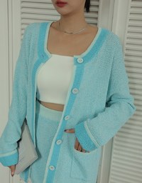 Fluffy Knit Skirt Set
