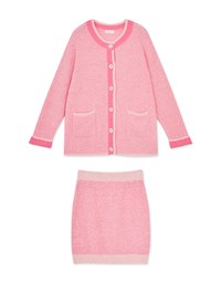 Fluffy Knit Skirt Set